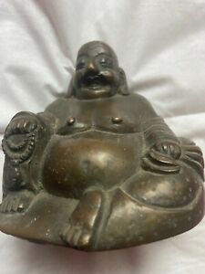 Nice Antique Chinese Bronze Statue Of A Seated Buddha