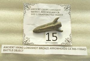Ancient Viking Longshot Bronze Arrowheads Imperial Artefact War Relic 15 