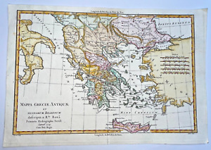 Greece Antique 1780 Rigobert Bonne Antique Map 18th Century