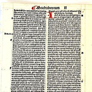 Rare 1495 Froben Incunable Poor Mans Bible Leaf Manuscript Christian Medieval E