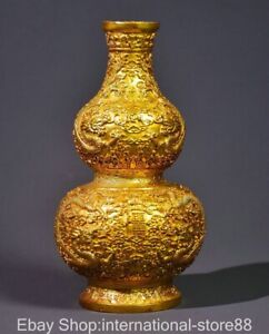 10 4 Old Tibet Buddhism Copper Gilt Inlay Gemstone Jewel Jewelry Box Casket