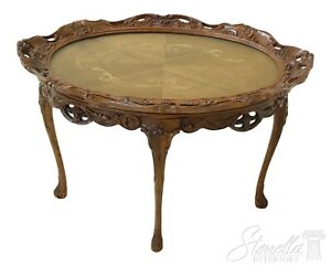 51030ec Vintage 1930s French Style Inlaid Mahogany Coffee Table