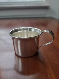 Manchester 885 Sterling Silver Baby Cup With Floral Handle 33 6 Grams No Mono