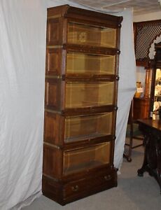 Antique Quarter Sawn Oak Barrister S Lawyer S Bookcase Globe Wernicke Ideal Fi