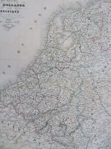 Netherlands Belgium Luxembourg Amsterdam Brussels C 1837 Andriveau Goujon Map
