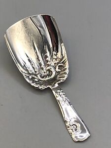 Rose And Scroll By Whiting Sterling Silver Tea Caddy Or Bon Bon Scoop 3 5 