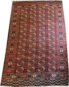 An Antique Yomut Turkoman Turkmen Main Carpet Rug