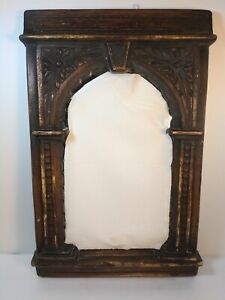 Faux Antique Carved Wood Look Framed Mirror Old World Charm