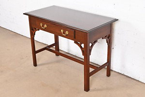 Baker Furniture Georgian Carved Mahogany Writing Desk Or Console Table