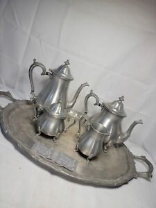 Pewter Silver Coffee And Tea Set International Silver Company
