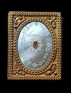 Carnet De Prom Palais Royal Mother Of Pearl And Bronze Golden Period Charles X
