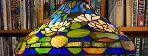 Antique Tiffany Studios Reproduction Water Lily Leaded Glass Lamp Shade