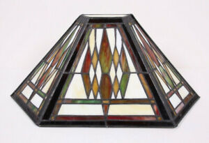 Kichler Arts Crafts Mission Style Stained Slag Glass 8x16 Wall Sconce Light