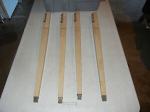 Vintage Set Of 4 Wood Tapered Mid Century Singer Sewing Cabinet Table Legs 30 