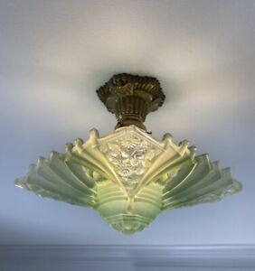 Antique Art Deco Chandelier Ceiling Light Fixture Consolidated Modernizer
