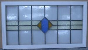 Old English Leaded Stained Glass Window Transom Abstract Diamond 33 1 2 X 18 1 2