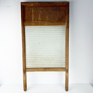 Vintage Washboard Laundry Glass And Wood Columbus Washboard Co 