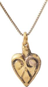 Ancient Viking Heart Pendant Necklace C 850 1050 Ad