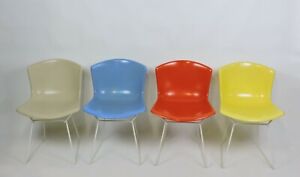 Early Set Of Four Harry Bertoia Molded Shell Side Chairs For Knoll Labeled