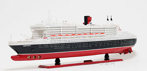 Rms Queen Mary Ii Ocean Liner Wooden Model 40 Cunard Cruise Ship Built New