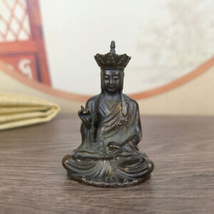 Exquisite Collection Chinese Bronze Kwan Yin Statue Figure Table Decoration