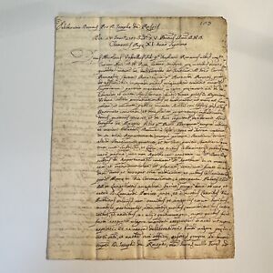 1707 Pope Clement Xi Multi Page Manuscript Document Possibly Library Related