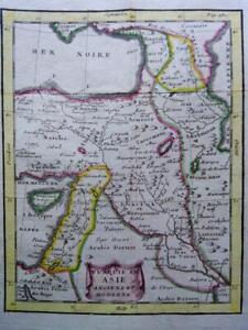 Circa 1750 Buffier Small Map Turkey Holy Land Cyprus Armenia Middle East