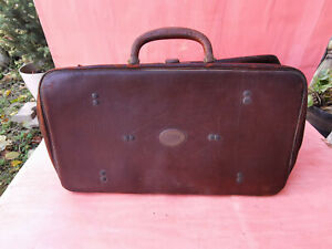 Old Antique Primitive Leather Medicine Doctor S Bag First Aid Good Condition