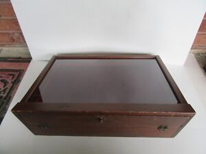 Vintage Antique Counter Top Store Display Cabinet W Drawer 18 