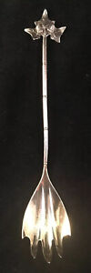 Gorham Sterling Silver Applied Ivy Fork Bamboo Handle 1870 S Starr Marcus