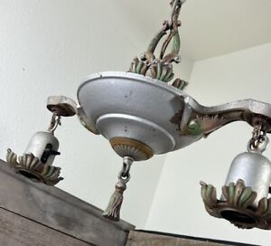 Antique Ceiling Light Fixture Lamp Art Nouveau Art Deco Ceiling Light Chandelier