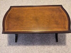 Mahogany Carved Lyre Base Coffee Table 1930s