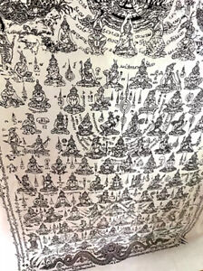 Mantra Talisman Cloth Large Pha Yant 108 Lersi Hermit Holy Thai Buddha Amulet