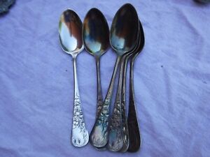 6 Antique Teaspoons Marked Truby S Jewlery Store 6 Free Ship