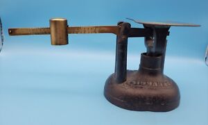 Antique 1800s Fairbanks Cast Iron And Brass Postage Letter Scale Post Office 9oz
