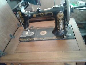 Davis Antique Sewing Machine With Cabinet