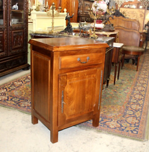 French Antique Chestnut Cabinet With One Door One Drawer