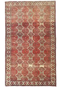 Geometric Tribal Antique Muted Red 4x6 Distressed Vintage Oriental Rug Carpet