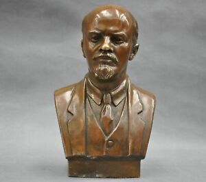 7 Soviet Leader Vladimir Ilyich Ulyanov Lenin Bust Bronze Statue