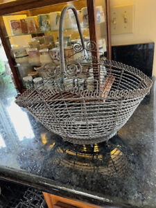 Antique Vintage Primitive Wire Basket
