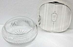 R Wallace Sons Mfg Co Vanity Dresser Cut Glass Jar With Sterling Lid