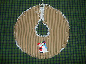 Santa And Snowman Embroidered Tree Skirt 18 Christmas Country