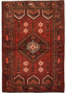 Hallway Boho Decor Tribal Geometric Design 4x6 Oriental Rug Hand Knotted Carpet