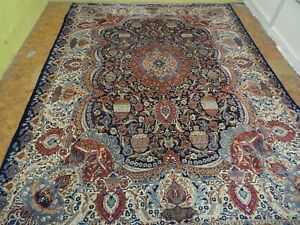 Exquisite 1950 S Authentic Vintage Mint Hand Made Knotted Rug 9 7 X 12 8
