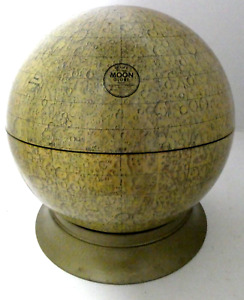 Vintage Cram S 10 1 2 Moon Globe W Metal Stand