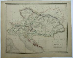 Antique Map Of Austria By William Robert Chambers 1845