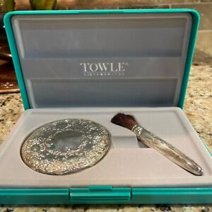 Towle Silversmiths Sterling Silver Mirror With Brush Comes With Box Vintage