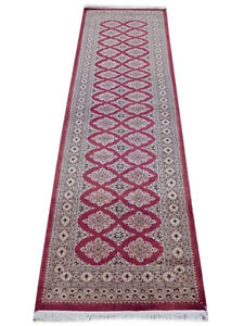 Genuine Handmade Red Kitchen Carpet Runner Bokara 2 8 X 8 4 Silken Rug