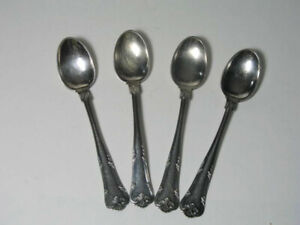 4 Cohr Denmark Sterling Silver Demitasse Spoons Herregaard Pattern