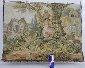 Vintage French Verdure Scene Wall Hanging Tapestry 100x74cm